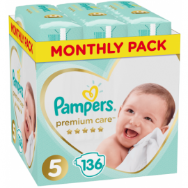 Pampers Premium Care Monthly Pack Νο5 (11-16kg) 136τεμ