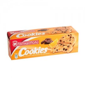 Παπαδοπούλου Cookies Μπισκότα Σοκολάτα Πορτοκάλι 180gr