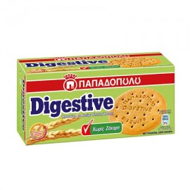 Παπαδοπούλου Digestive Μπισκότα Ολικής Χωρίς Ζάχαρη 250gr
