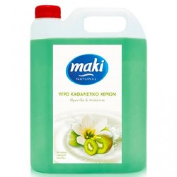 Maki Natural Υγρό Καθαρισικό Χεριών Με Άρωμα Γιασεμί & Ακτινίδιο 4L