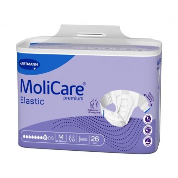 Hartmann Molicare Premium Elastic Πάνες Ακράτειας Νύχτας, 8 Σταγόνες Medium 26τεμ