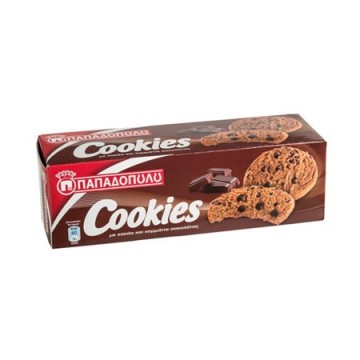 Παπαδοπούλου Cookies Μπισκότα Διπλή Σοκολάτα 180gr