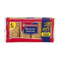 Παπαδοπούλου Φρυγανιές Σίτου 4X127gr +1 Δώρο